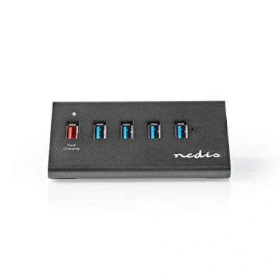 Afbeelding van USB A hub Nedis (USB naar 5 x A, Snelladen, Externe voeding)