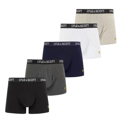 Afbeelding van Lyle &amp; Scott Miller 5 PACK Onderbroeken, Heren, Maat: Medium, Black/bright white/light grey marl/dark marl/peacoat