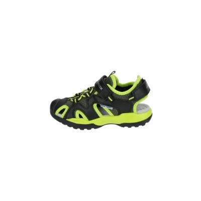 Afbeelding van Geox Borealis Outdoorsandalen voor kinderen, Maat: 34, Black lime Kunststof/ textiel