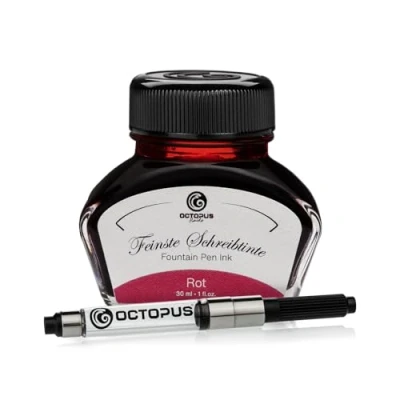 Afbeelding van Octopus Fluids Rot schrijfinkt met converter, vulpeninkt, rood 30 ml