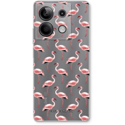 Afbeelding van Case Company® hoesje geschikt voor Xiaomi Redmi Note 13 5G Flamingo Soft Cover Telefoonhoesje Bescherming aan alle Kanten en Schermrand