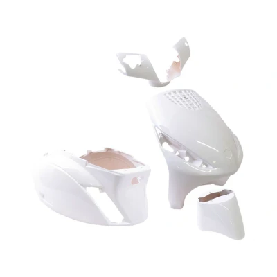 Afbeelding van Plaatset 4 delig Edge voor Piaggio Zip/Zip 2000 2T/4T vanaf bouwjaar glanzend wit