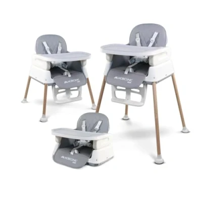 Afbeelding van Mobiclinic Kiara Kinderstoel Evolutionair Opvouwbaar 3 in 1 Verstelbaar dienblad Veiligheidsbanden Reizen Spel
