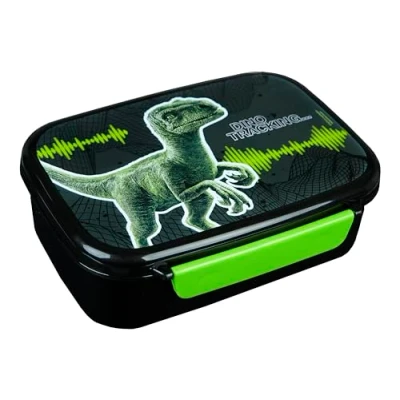 Image de Scooli Boîte à goûter Jurassic World Avec insert amovible maternelle sandwich scolaire En plastique sans BPA