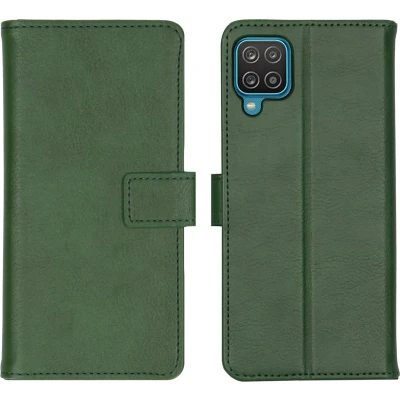 Afbeelding van iMoshion Hoesje Geschikt voor Samsung Galaxy A12 Met Pasjeshouder Luxe Bookcase Groen