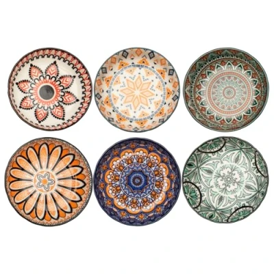 Afbeelding van Set van 6 porseleinen sojasauskommen, diameter 10 cm