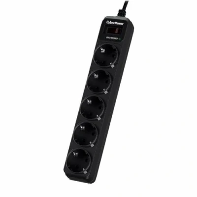 Afbeelding van Stopcontactenstrip 5 Tomas met Interruptor Cyberpower B0520SC0 DE (1,8 m)