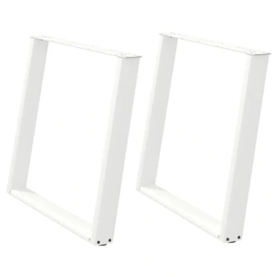 Afbeelding van vidaXL Eettafelpoten 2 st U vormig 100x(72 73) cm staal wit