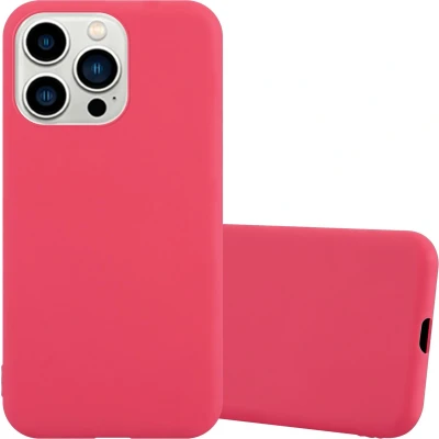 Afbeelding van Cadorabo Hoesje geschikt voor Apple iPhone 14 PRO MAX in CANDY ROOD Beschermhoes gemaakt van flexibel TPU silicone Case Cover
