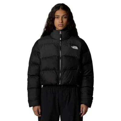 Afbeelding van The North Face Cropped Saikuru Winterjas, Dames, Maat: XS, Black/asphalt grey