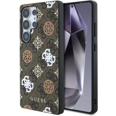 Afbeelding van Guess Etui 4G Printed Colored Peony Pattern MagSafe do Samsung Galaxy S25 Ultra brÄ zowy (Samsung Ultra), Smartphonehoes, Bruin