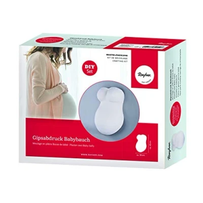 Afbeelding van Rayher 34440000 Zwangerschapsvingerafdrukset babybuik, 1 set, gipsvorming, 3D print, cadeau, aandenken