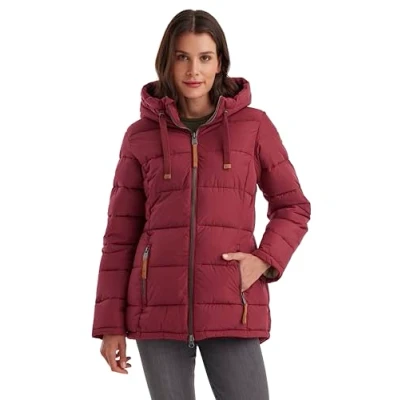Afbeelding van Killtec dames winterjas padded 39835 donkerrood maat 40