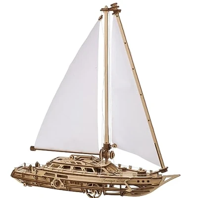 Image de Puzzle 3D Ugears Bateau à voile Serenity&#039;s Dream Bois 365 pièces