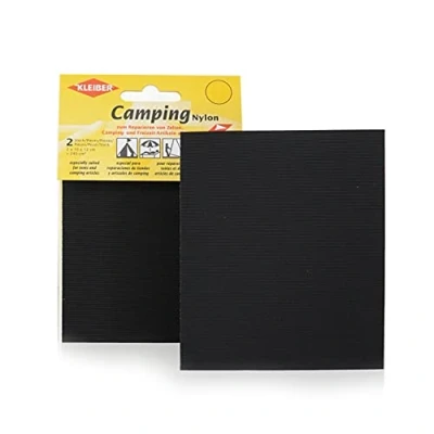Afbeelding van Reparatiepads Camping nylon zelfklevend Voor tenten, kampeer en vrijetijdsartikelen. 2 stuks Zwart 10x 12 cm
