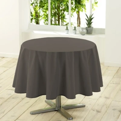 Afbeelding van Wicotex Essentiel Rond Tafelkleed 180 cm Taupe