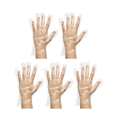Afbeelding van 10x Handschoenen plastic heren 100 stuks Comair bundel/set/pakket