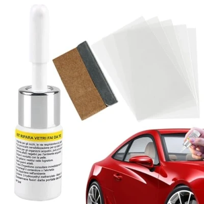 Afbeelding van Reparatieset voor voorruit, reparatievloeistof glasscheuren, snelle reparatie van splinters en scheuren in de voorruit
