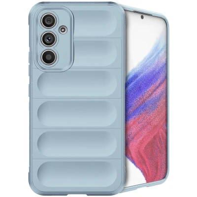Afbeelding van iMoshion Hoesje Siliconen Geschikt voor Samsung Galaxy A54 (5G) EasyGrip Backcover Lichtblauw