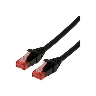 Image de Roline Cordon de raccordement RJ 45 (M) pour 1.5 m UTP CAT 6 sans halogène, moulé, bloqué noir
