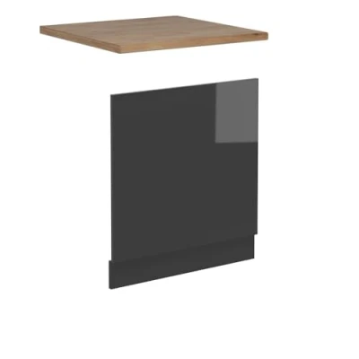 Afbeelding van Vicco Voorpaneel vaatwasser R Line, Antraciet Hoogglans/Antraciet, 60 cm , WB Eik
