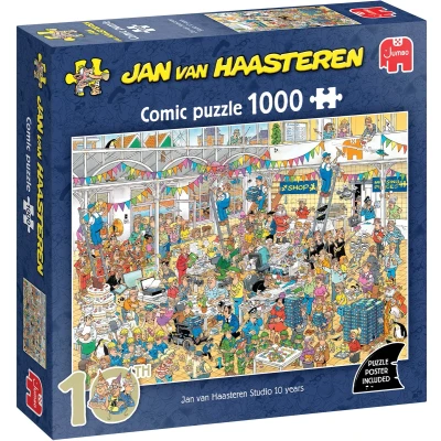 Afbeelding van Jan Van Haasteren Puzzel Studio 10 Jaar 1000 Stukjes
