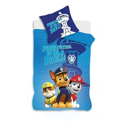 Afbeelding van Paw Patrol peuterdekbedovertrek blauw 100 x 135 cm Katoen