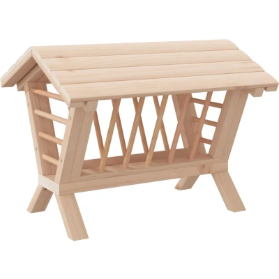 Afbeelding van vidaXL Hooiruif voor konijnen 44x33x33 cm massief vurenhout