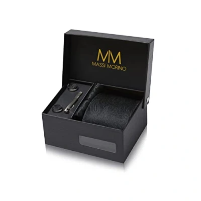 Afbeelding van Massi Morino SET Stropdas, Heren, Maat: One Size, Schwarz