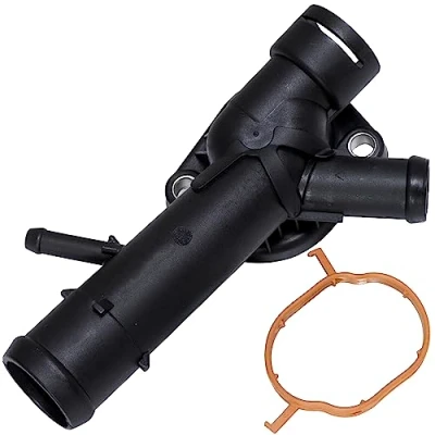 Afbeelding van AERZETIX C67186 Koelvloeistoffflens met afdichting en thermische schakelaaraansluiting Compatibel OE 03L 121 131B, 131F