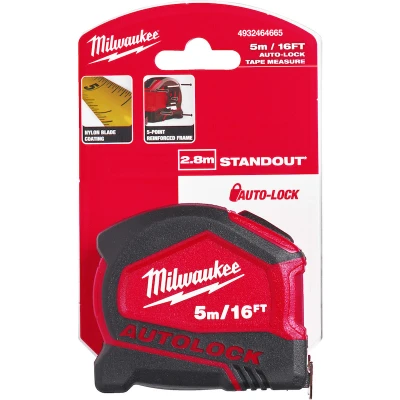 Afbeelding van MILWAUKEE 4932464665 rolmaat autolock 5 m 16 ft / 25 mm bladbreedte