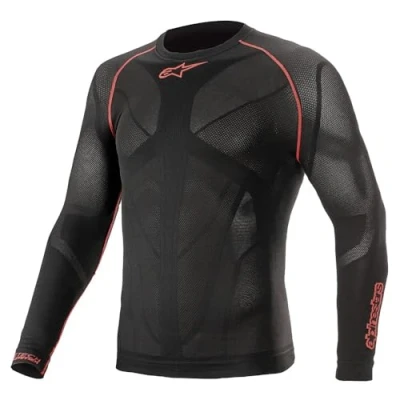 Afbeelding van Alpinestars Ride Tech V2 Top Long Sleeve Black Red Summer Maat XL XXL