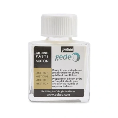 Afbeelding van Pébéo Waterbereiding voor het lijmen van goudbladeren en vlokken, witte pasta, 75 ml