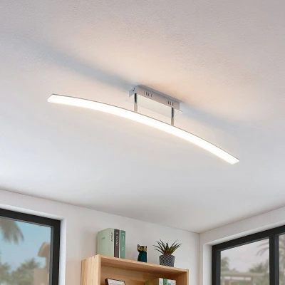 Afbeelding van Lucande LED plafondlamp 216lichts acryl, metaal, aluminium H: 15 cm wit gesatineerd, chroom Inclusief lichtbronnen