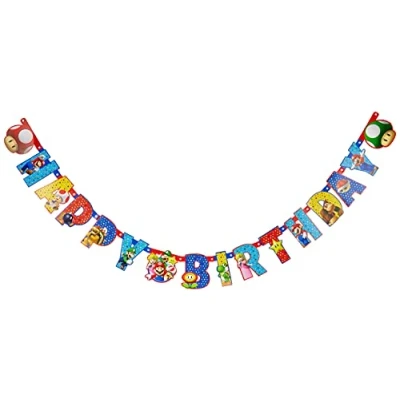 Afbeelding van Super Mario Slinger Happy Birthday 190x15cm per stuk