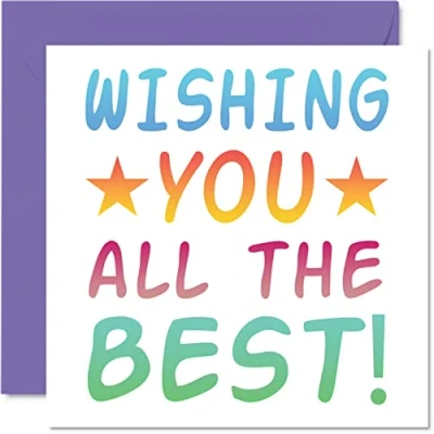Afbeelding van Startkaarten voor collega&#039;s, vrouwen, mannen Wishing You All The Best Sorry Your Leaving Good Luck In New Job, wenskaarten 145 mm x mm, grappige felicitatiekaarten