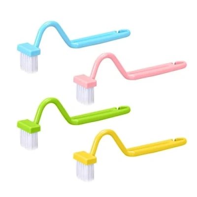 Afbeelding van toiletborstel, 4 stuks, toiletborstel voor de onderkant, hoekreinigingsborstel, gebogen