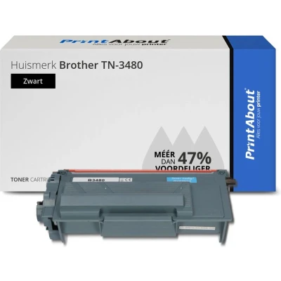Afbeelding van Huismerk Brother TN 3480 Toner Zwart Hoge capaciteit