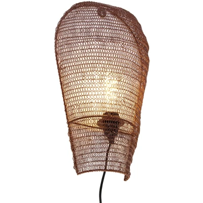 Afbeelding van QAZQA Oosterse wandlamp brons 45 cm Nidum
