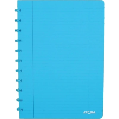 Afbeelding van Atoma Trendy Schrift, Ft A4, 144 Bladzijden, Gelijnd, Transparant Turkoois Schrift