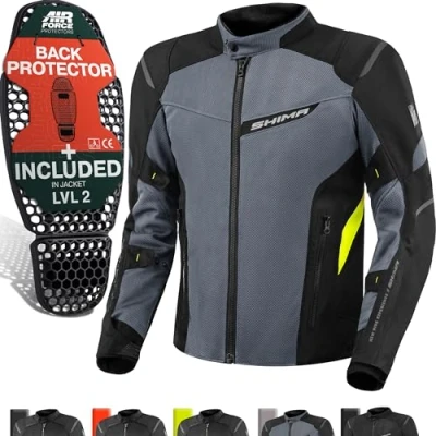 Afbeelding van SHIMA Rush 2.0 Vented Waterproof Zwart Grijs Geel Textiele Motorjas Maat XL Jas