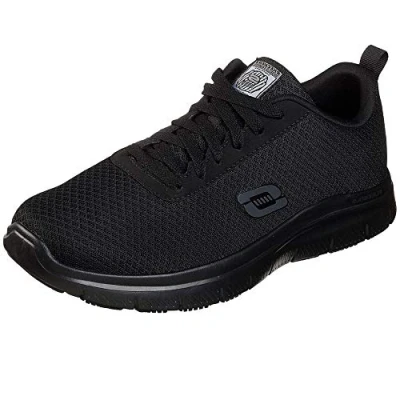 Afbeelding van Skechers 51280 Flex Advantage 2.0 sportschoenen heren, Black Mesh Water Stain Repellent Treatment