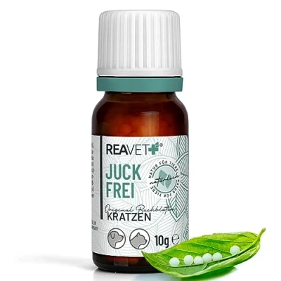 Afbeelding van ReaVET Bio Bachbloesem globuli voor Honden, Katten &amp; Paarden Jeuk Vrij Zachte ondersteuning bij jeuk, roos en mijten 10g