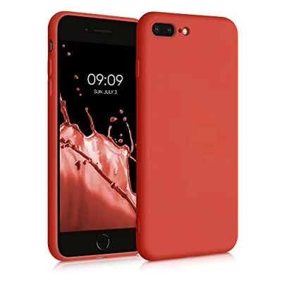 Afbeelding van kwmobile telefoonhoesje geschikt voor Apple iPhone 7 Plus / 8 Hoesje smartphone Back cover in mandarijn oranje