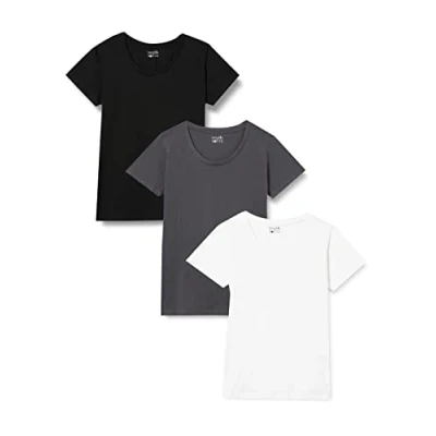 Afbeelding van berydale Bd157 T shirt voor dames (3 stuks), Zwart/Antraciet/Wit