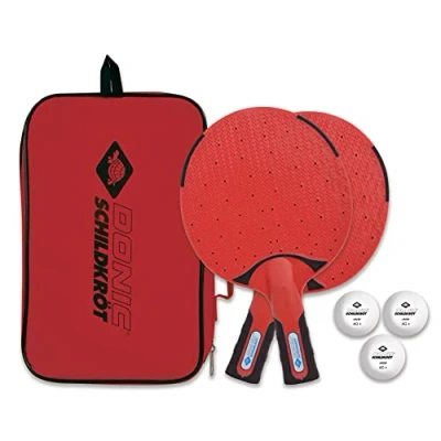 Afbeelding van Donic Schildkröt 788662, Tafeltennisset, Voor spelers in scholen, speelzalen en recreatiecentra, Zwart, Rood, Volwassene &amp; kind, Elk geslacht, Kunststof, Rubber