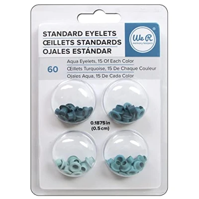 Afbeelding van 60 aqua eyelets We R