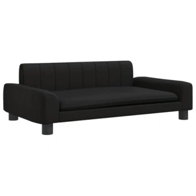Image de vidaXL Canapé pour enfants noir 90x53x30 cm similicuir3196287