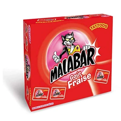 Afbeelding van Malabar Aardbeisnoepjes, doos met 200 stuks