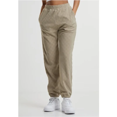 Afbeelding van Urban Classics Jacquard Velvet Dames joggingbroek XXL Beige